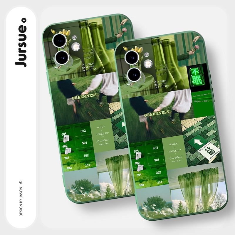 Ốp lưng JURSUE mềm chống sốc hình dễ thương đẹp cho iPhone 13 12 11 Pro Max SE 2020 X XR XS 8 7 ip 6S 6+ Y2015