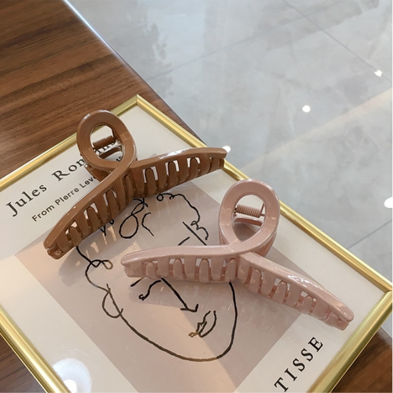 Kẹp tóc màu trơn phong cách Hàn Quốc xinh xắn sành điệu