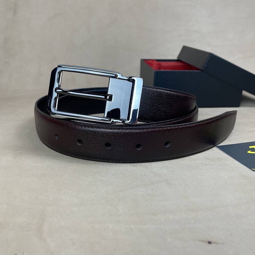 Thắt Lưng Nam Dây Nịt Da Bò Thật Khóa Kim Lịch Lãm TM808 Bảo Hành 24 Tháng Tặng Kèm Hộp