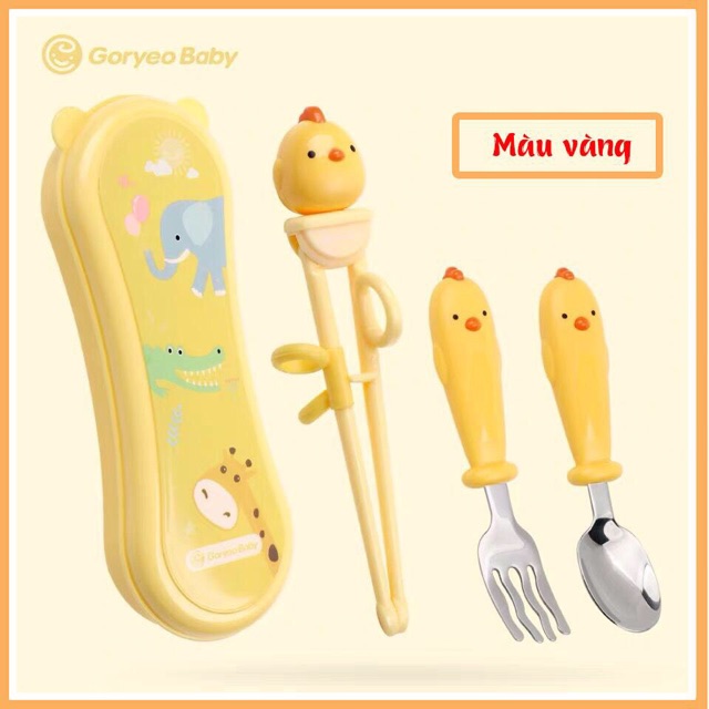 Set thìa dĩa đũa ăn dặm Goryeo Baby Hàn Quốc cho bé