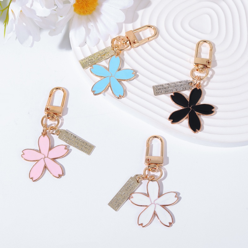 Móc khóa QIHE JEWELRY mặt hình bông hoa hợp kim thời trang