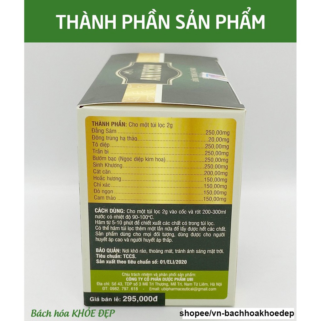 Trà Đông Trùng Hạ Thảo Đẳng Sâm Anticov tăng sức đề kháng, bổ thận, dưỡng tâm, an thần, giải cảm - Hộp 20 gói | BigBuy360 - bigbuy360.vn