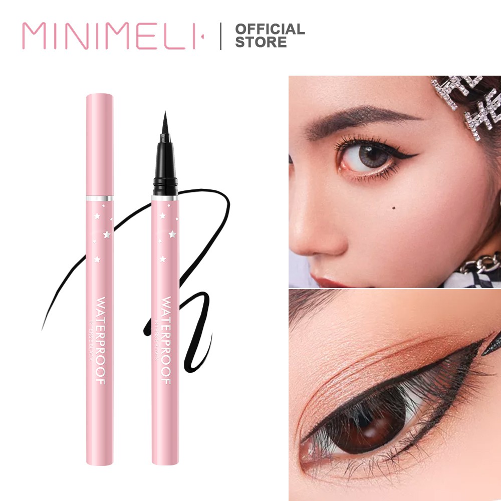 Set Bút Kẻ Mắt / Mascara / Phấn Mắt Minimeli Chất Nhung Mịn Kháng Nước Trang Điểm Tự Nhiên 70g