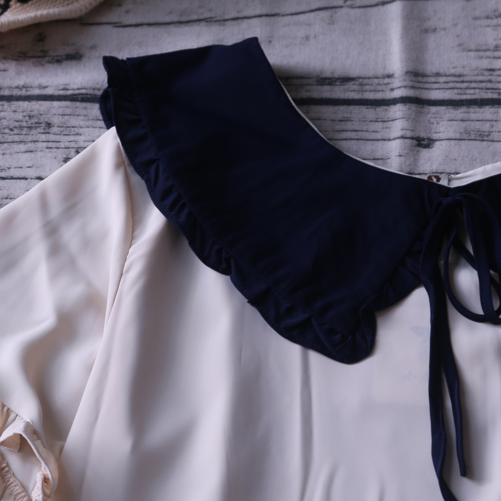 VÁY ĐUÔI CÁ DÁNG SUÔNG PHỐI VIỀN MÀU