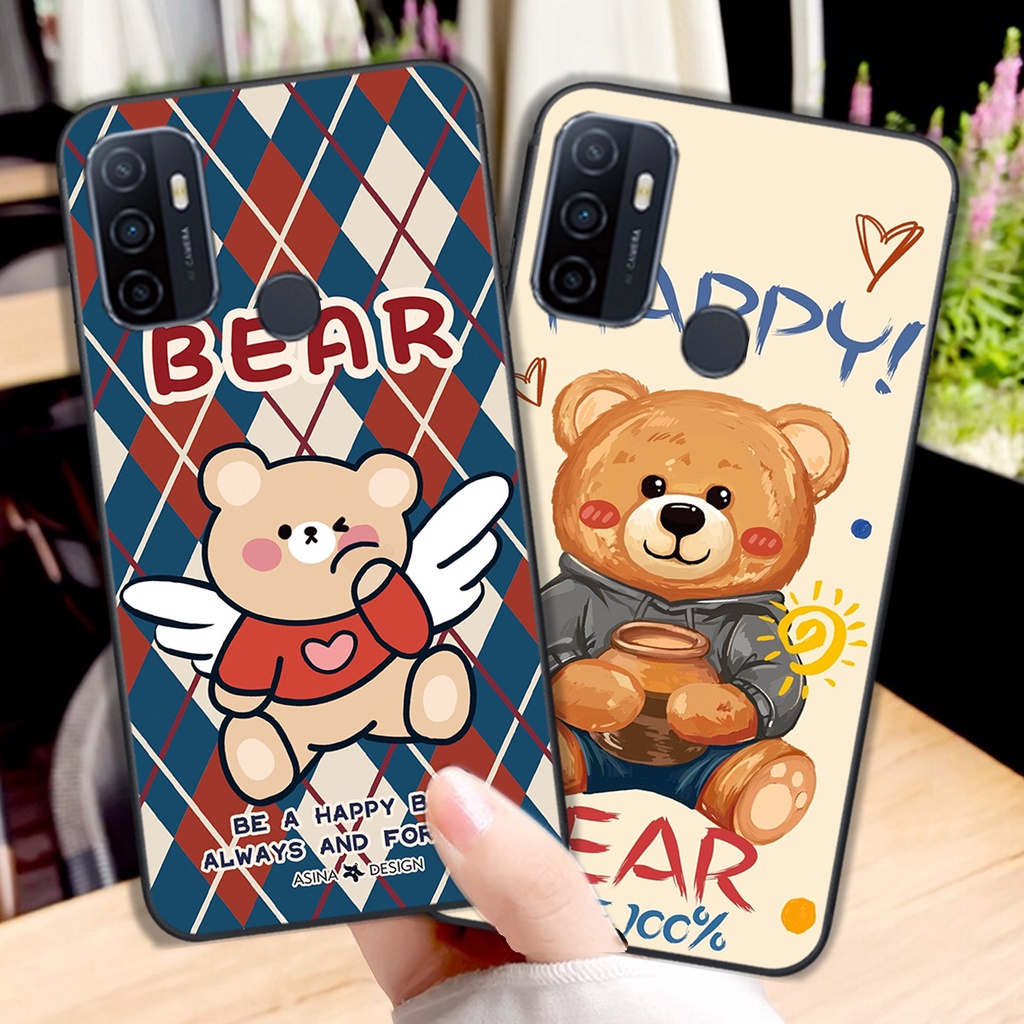 Ốp lưng Oppo A53 in hình cute, mẫu chú gấu siêu đẹp- GIÁ RẺ