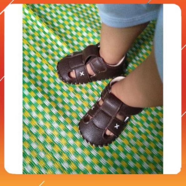 Giày tập đi cho bé trai Sami , chất da mềm mại, đế mềm chống trơn trượt cho bé 0-18 tháng G039