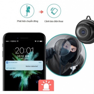 Camera mini wifi không dây kết nối điện thoại siêu nét V380 , nhỏ gọn phát hiện chuyển động , quay đàm thoại 2 chiều lén
