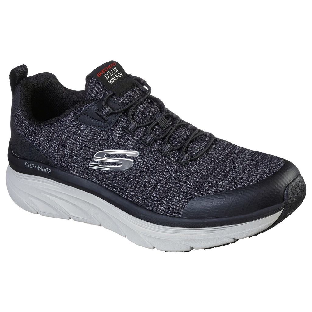 Giày Skechers thể thao nam Relax Fit D Lux Walker - S006 Đen Trắng