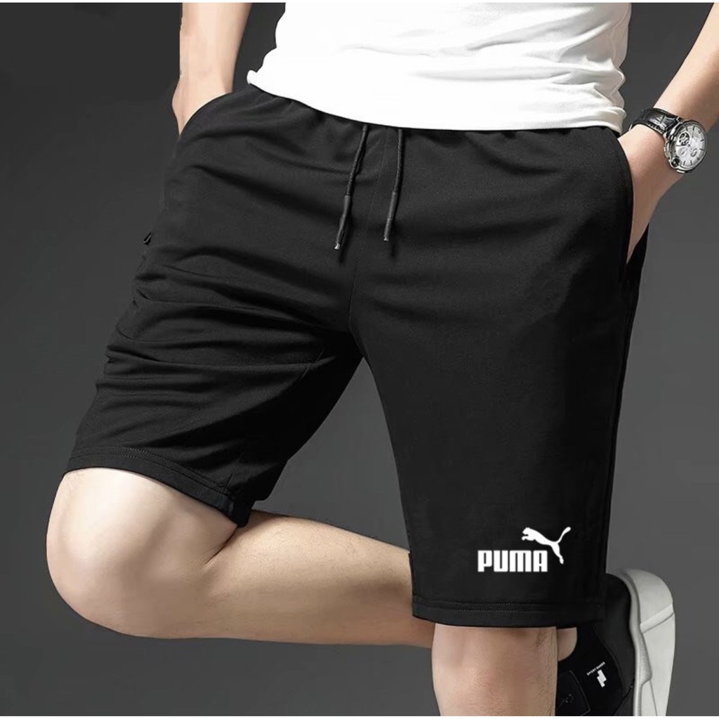 Quần short thể thao poly dày dạn vải thun loại 1 co giãn 4 chiều quần thun ống rộng nam shop the thao kute