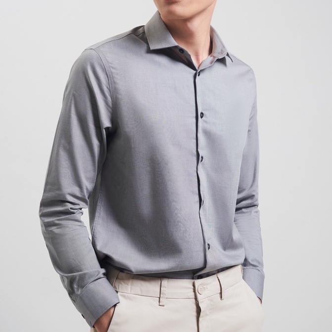 Áo sơ mi nam SATOSHI SASM56 chất vải cotton lụa mềm mại thoáng mát tay dài 5 màu