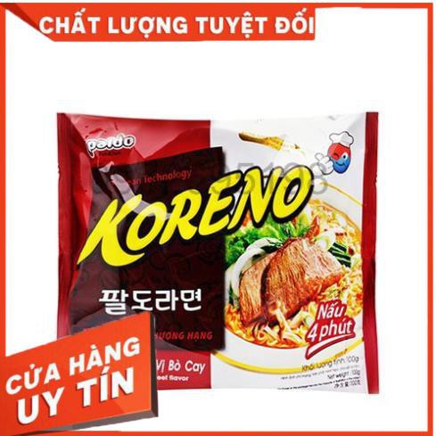 hàng sẵn MÌ KORENO HÀN QUỐC VỊ GÀ/ KIM CHI/ BÒ CAY/ TÔM hot