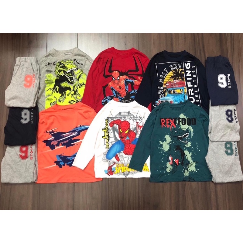 Bộ dài tay bé trai size đại- Bộ dài tay Place siêu đẹp size đại cho bé từ 4-14y