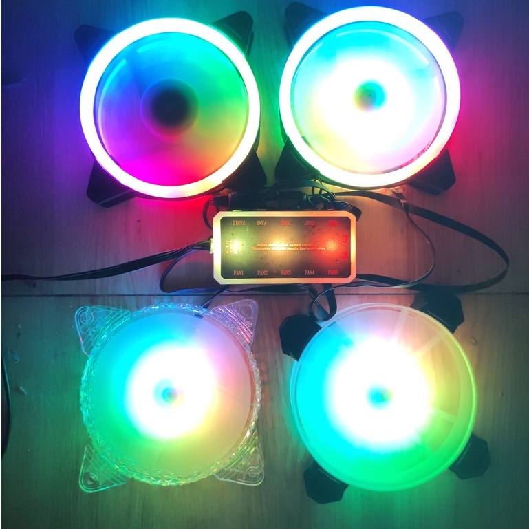 Quạt tản nhiệt máy tính, Fan Led RGB đồng bộ màu Hub Quạt có điều khiển