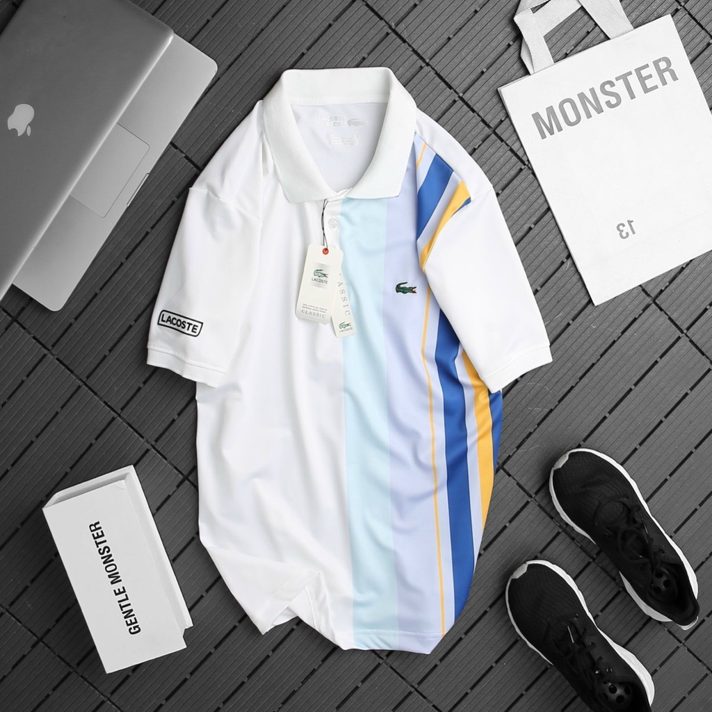 Áo thun POLO nam cổ bẻ BASIC CVC vải cá sấu Cotton kháng khuẩn, chống nhăn, thoáng mát - LACOSTE