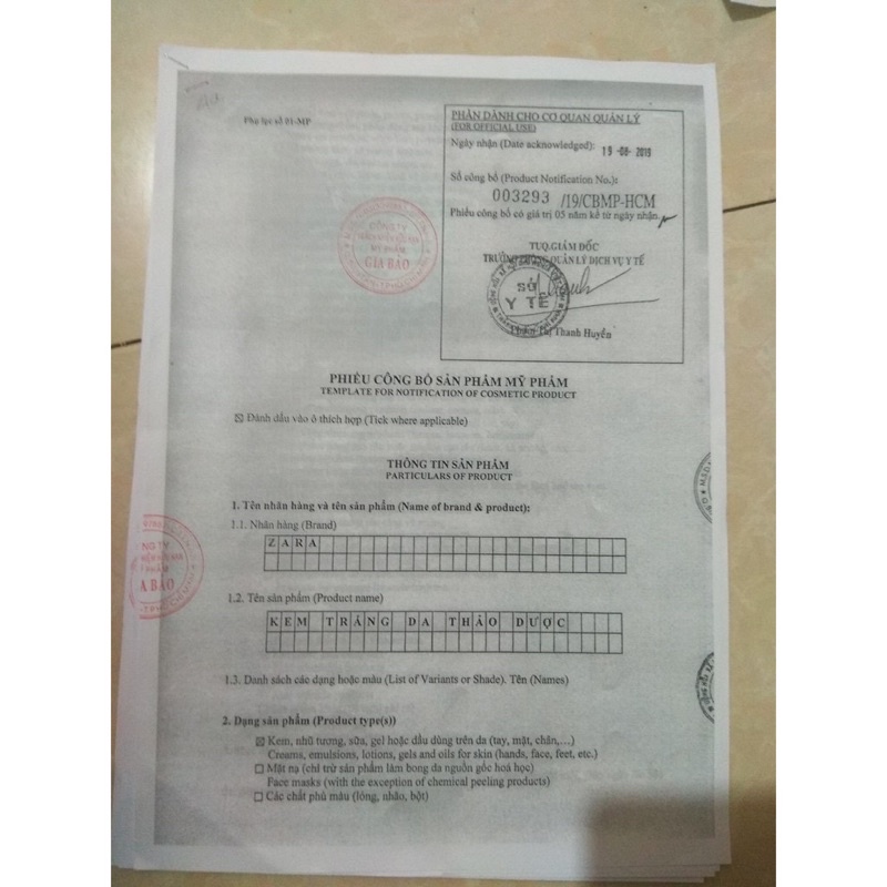 KEM ZARA 4 Mẫu 12g