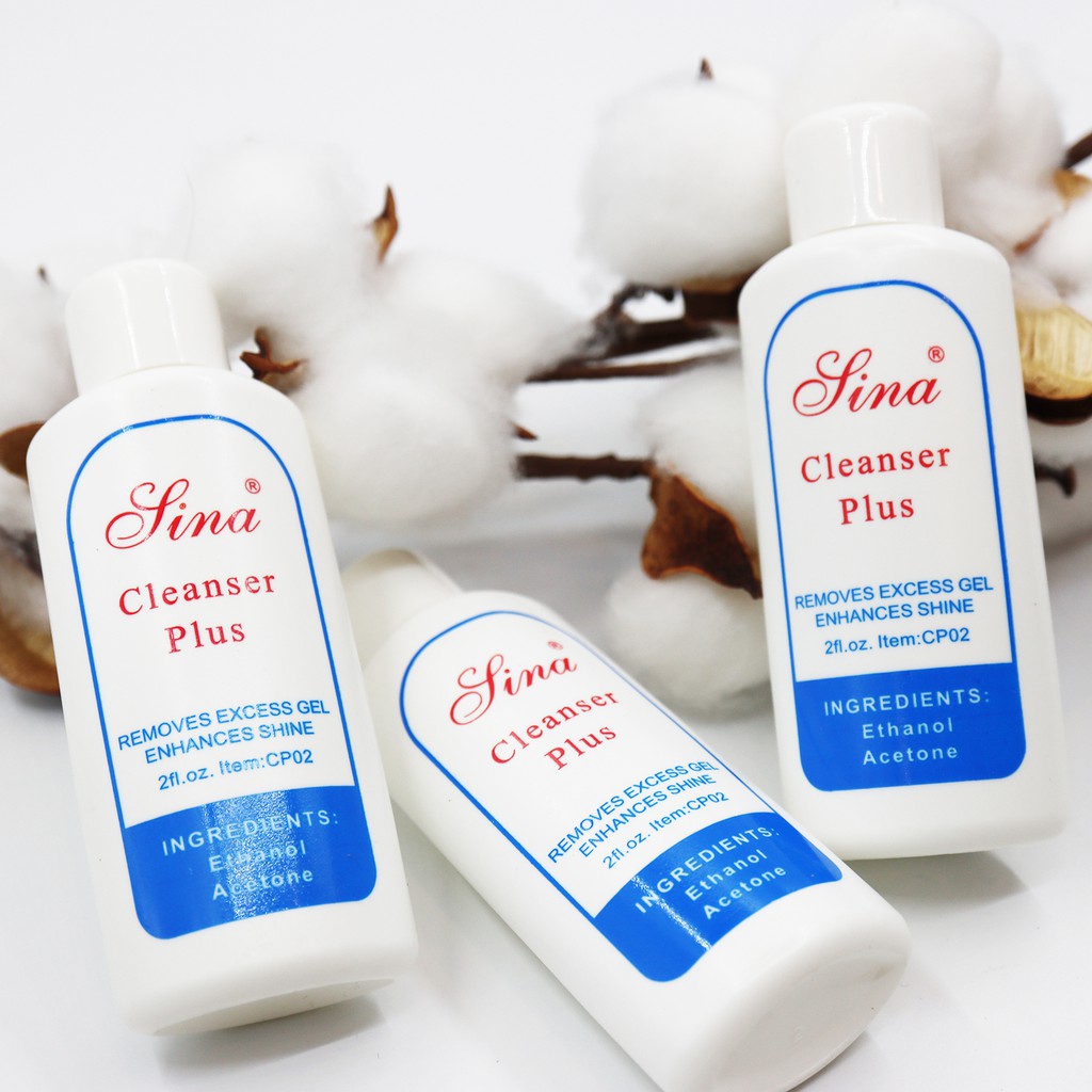 Nước tẩy sơn gel móng Cleanser plus nước rửa cọ lau gel Sina 60ml