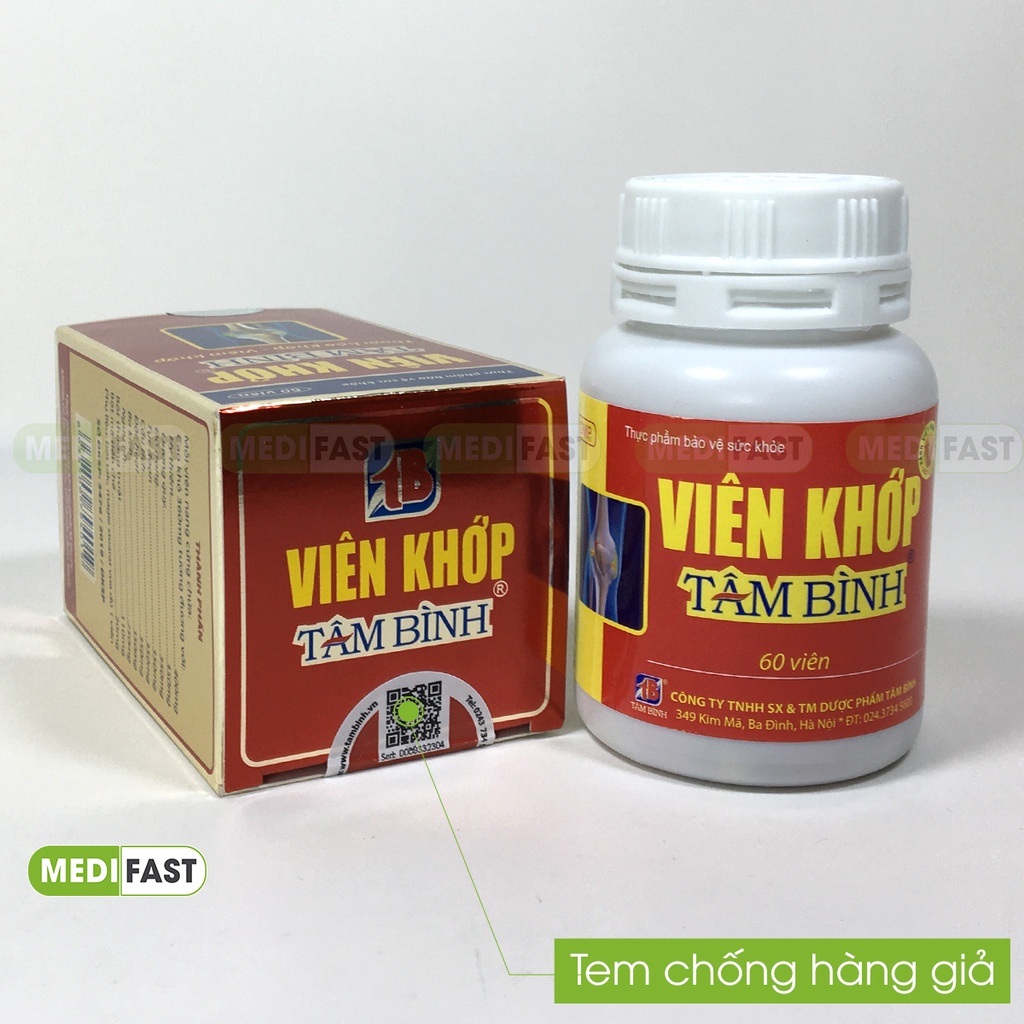 Viên Khớp Tâm Bình - Hộp 60 viên - Hỗ trợ giảm thoái hóa khớp từ thảo dược