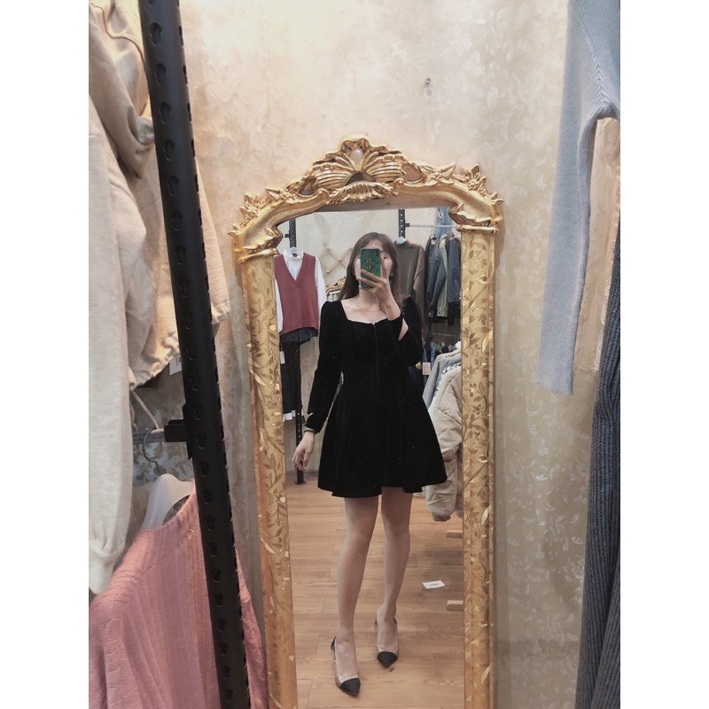 Váy nhung hàng thiết kế