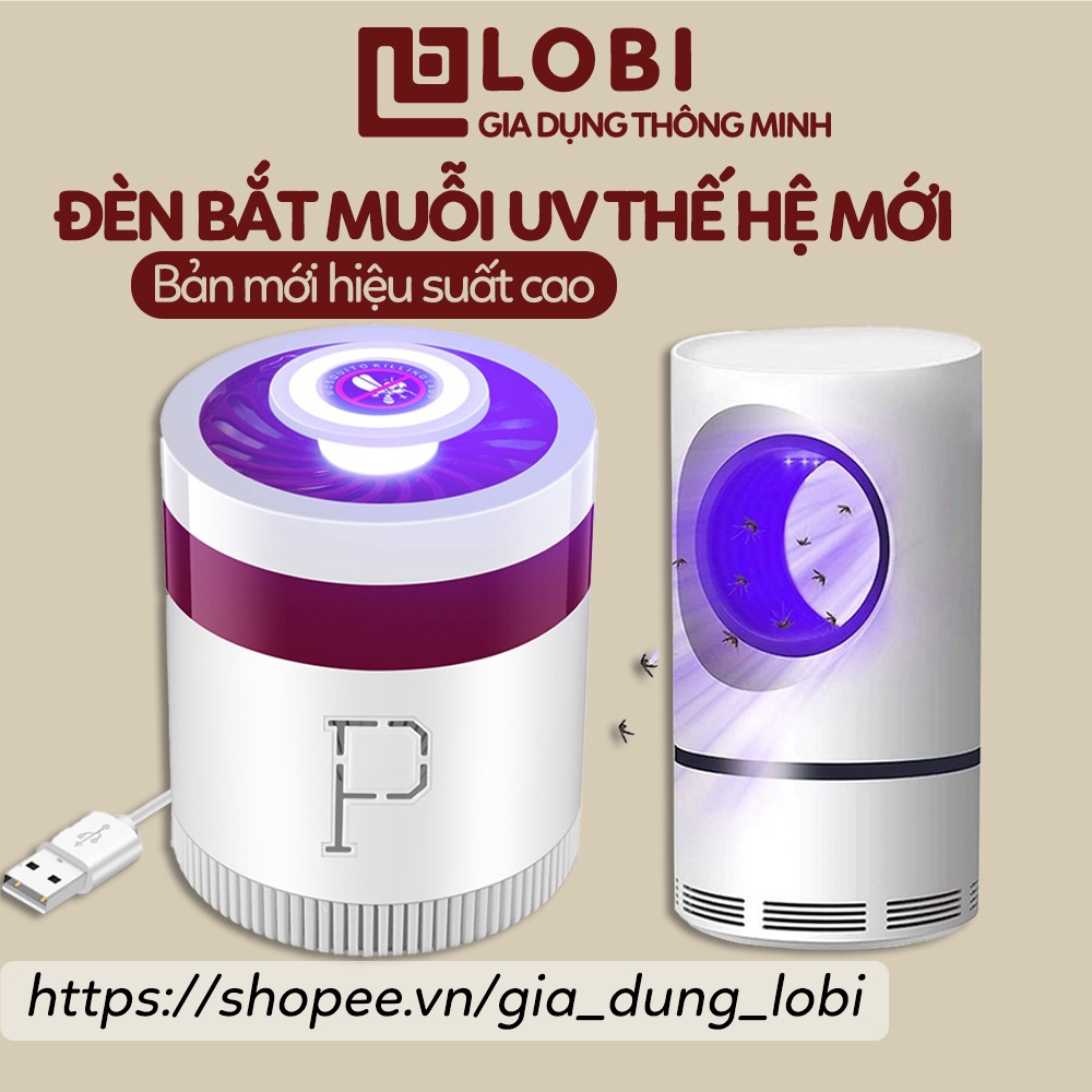 Đèn bắt muỗi thông minh thế hệ mới Máy bắt muỗi hình trụ hút bẫy bằng tia UV hiệu quả ngay sau 1 đêm sử dụng