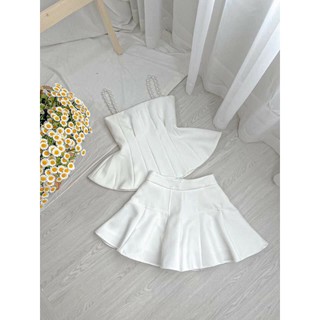 Set áo dây cườm váy xoè