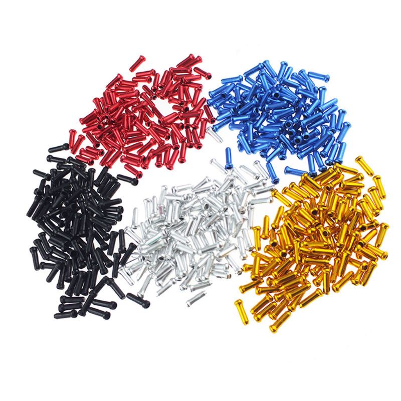 Set 100 Đầu Bọc Dây Phanh Xe Đạp Leo Núi Bằng Nhôm