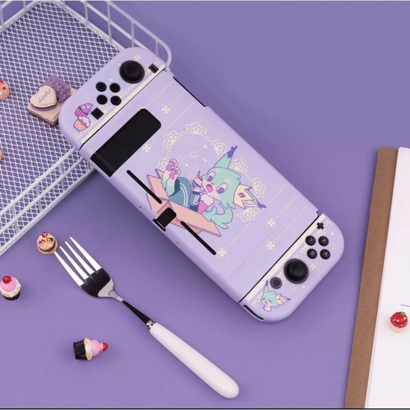 Bộ ốp lưng và case Joy-Con chủ đề Thú Hảo Ngọt chất liệu TPU cao cấp hãng Geekshare cho máy Nintendo Switch v1,v2