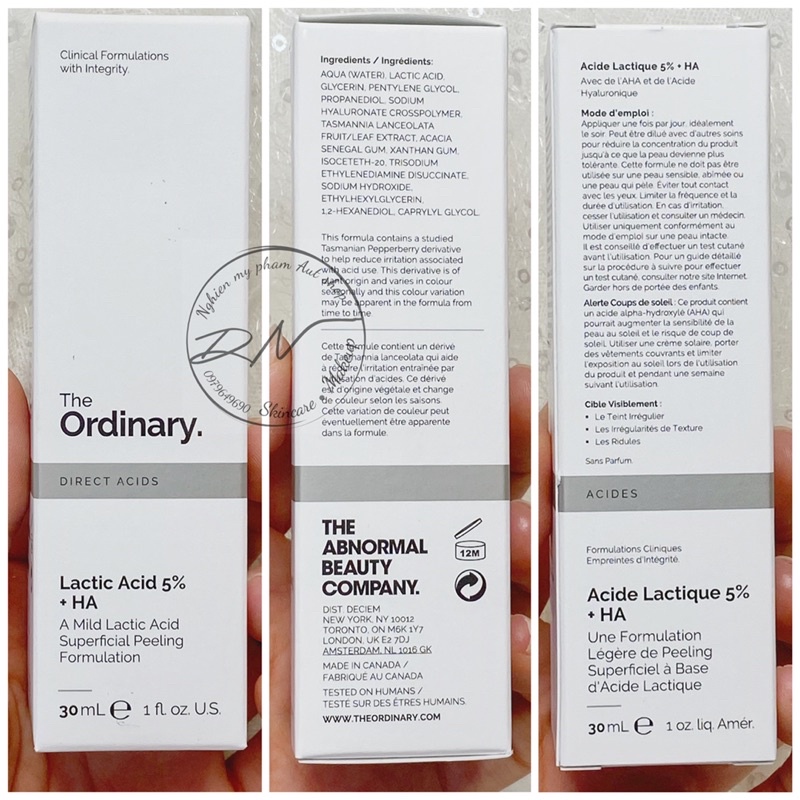 Tinh chất Tẩy da chết The ordinary Lactic Acid 5% + HA | BigBuy360 - bigbuy360.vn