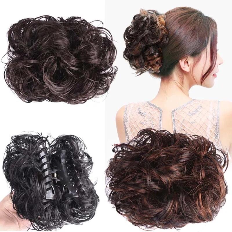 Tóc giả búi kẹp xoăn thời trang Hàn Quốc