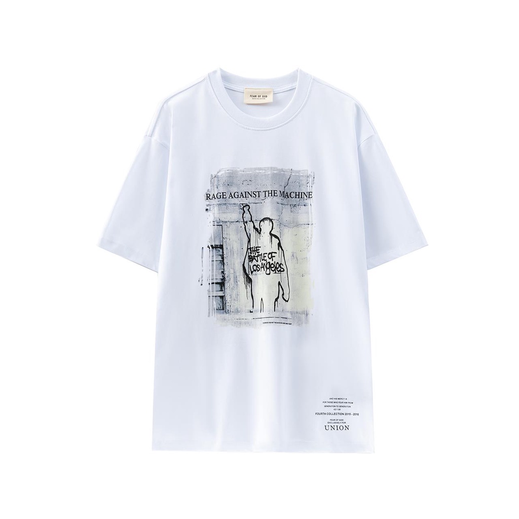Áo Thun Cotton Tay Ngắn In Chữ FOG Fear Of God * *