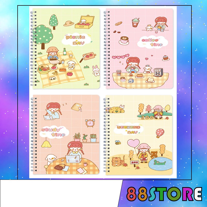[Mã LIFEXANH03 giảm 10% đơn 500K] [BAO GIÁ SHOPEE] Sổ lò xo A5 được chọn mẫu AOBA-A5-SLX3