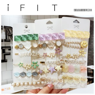 Set 6 kẹp tóc iFIT màu kẹo dễ thương phong cách Hàn Quốc
