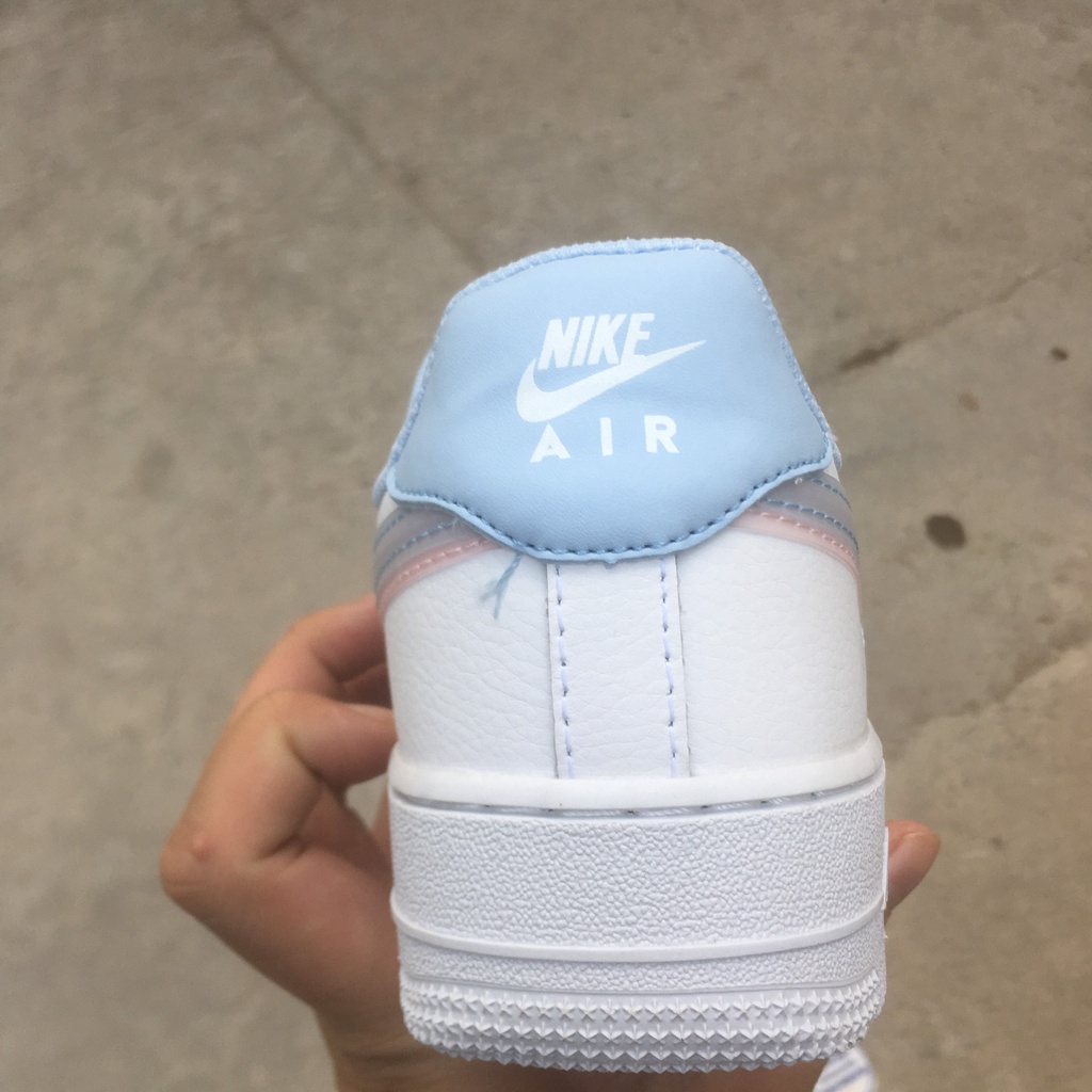 &gt;ẢNH THẬT-HÀNG THẬT&lt; Giày sneaker AF1 trắng vạch tím hồng dành cho nữ