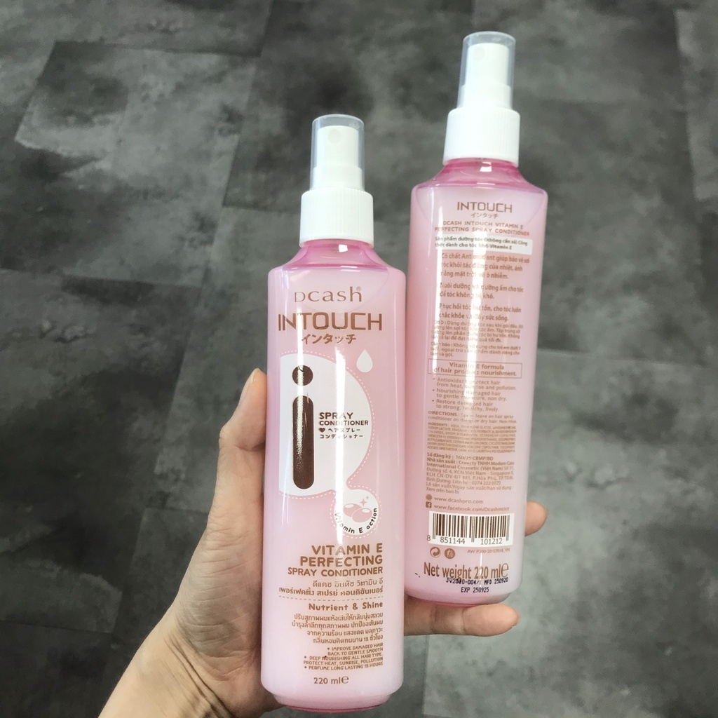 Chai xịt tóc - xịt dưỡng tóc DCASH INTOUCH Keratin Hyaluron / Vitamin E Perfecting