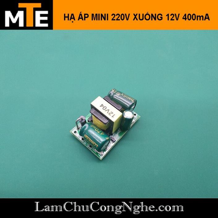 Mới! Module Nguồn Hạ Áp mini 220V- 12V 400mA