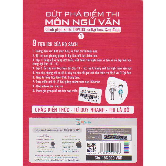 Sách - Bứt phá điểm thi môn Ngữ văn - 1 (Chinh phục kì thi THPTQG và Đại học, Cao đẳng) | BigBuy360 - bigbuy360.vn
