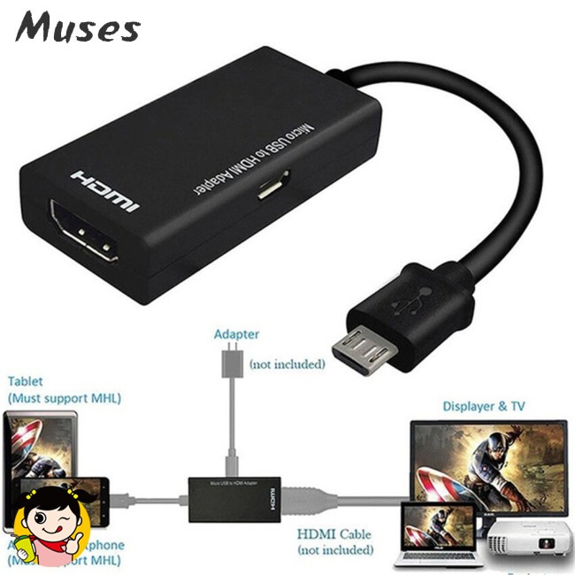 Đầu Chuyển Đổi Micro Usb Sang Hdmi Hdtv 1080p Hd Chất Lượng Cao