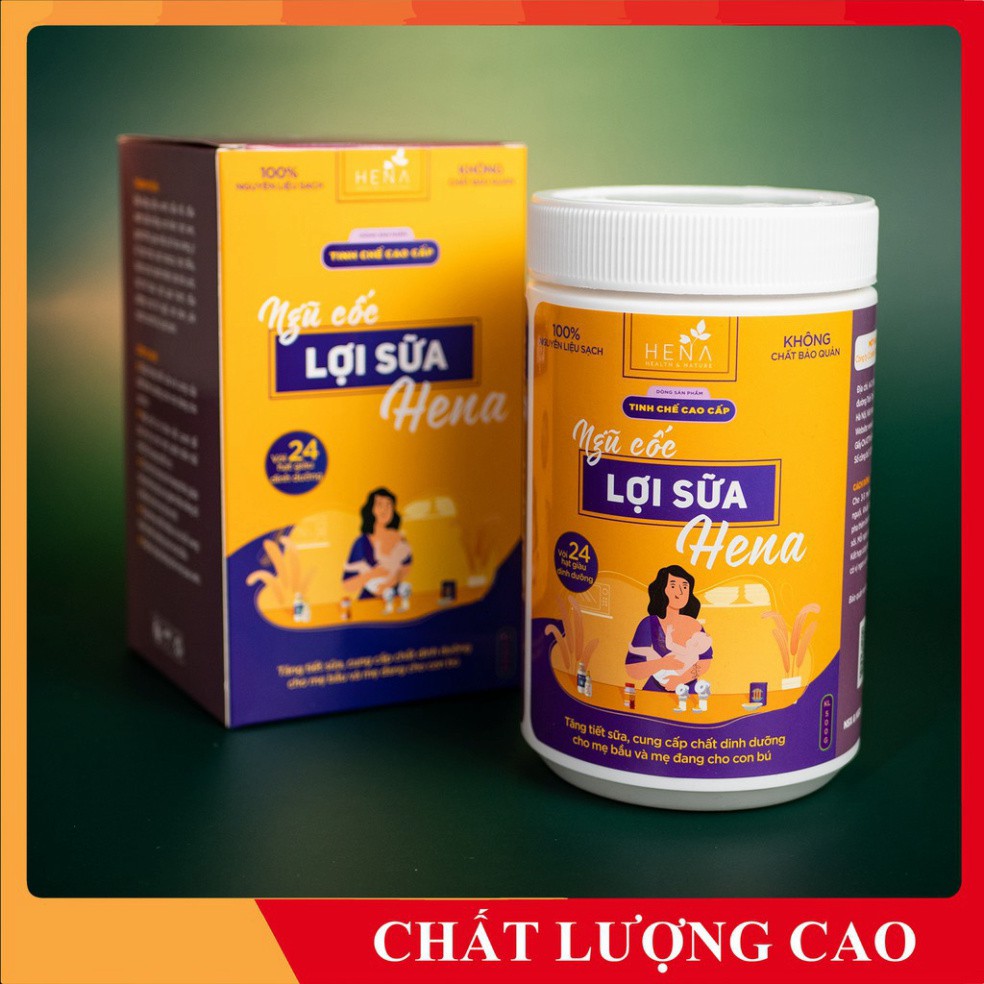 Ngũ Cốc Lợi Sữa Hena 500g , Ngũ Cốc Bà Bầu 100% Thiên Nhiên Sữa Về Nhiều - Nhanh - Đặc Sau 3 Ngày [Chính Hãng]