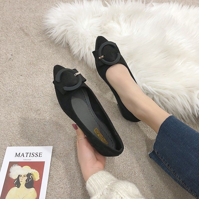 2021 women's shoes trend versatile women's shoes single shoes casual pointed solid color shoes sandals