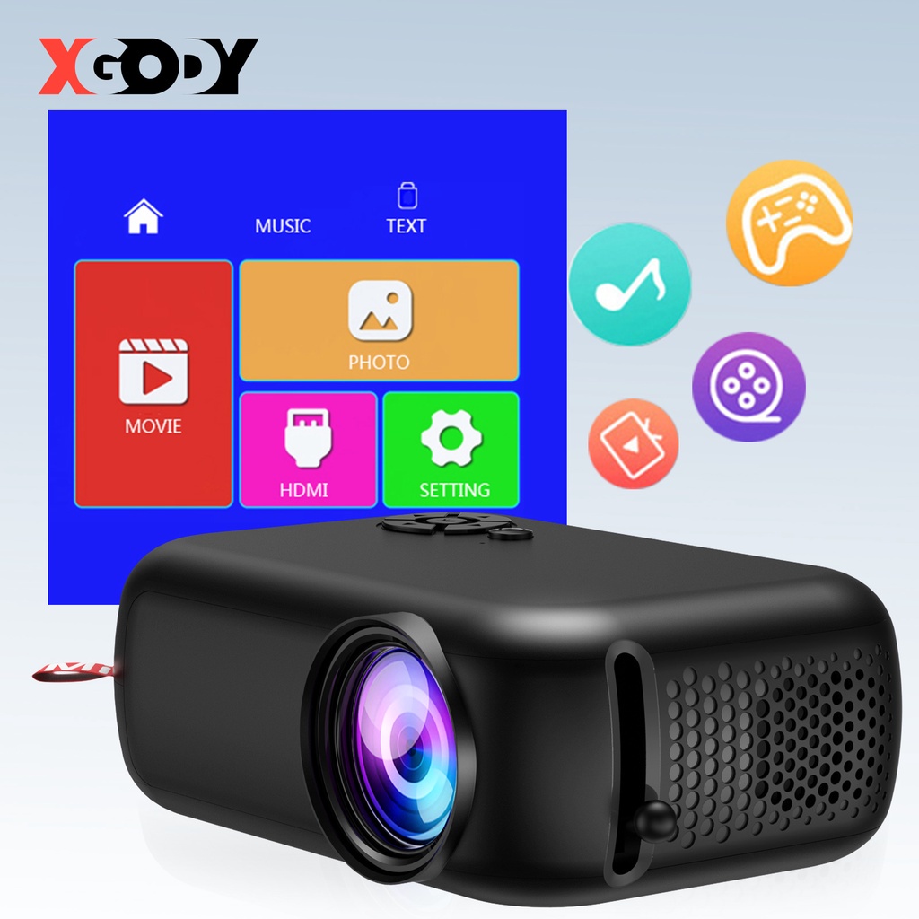 Máy ChiếU Gia Cố Nhỏ XGODY A10 1800LM Tương Thích VớI Trẻ Em