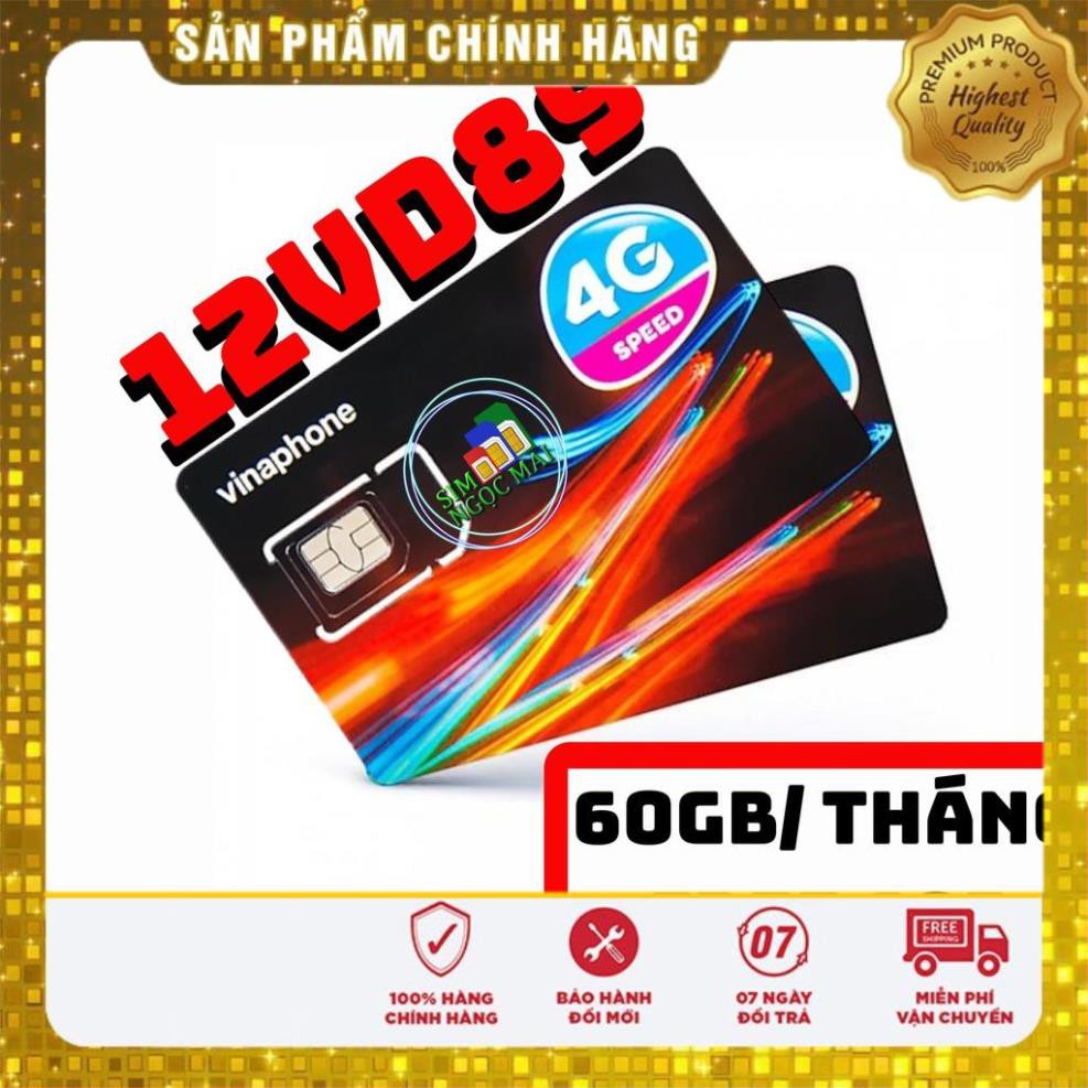 [FREE 12T] Sim 4G Vinaphone Trọn Gói 1 Năm Không Cần Nạp Tiền - D500 - D500T - 12D60G - 12VD89 - 12VD149 - SIM NGỌC MAI