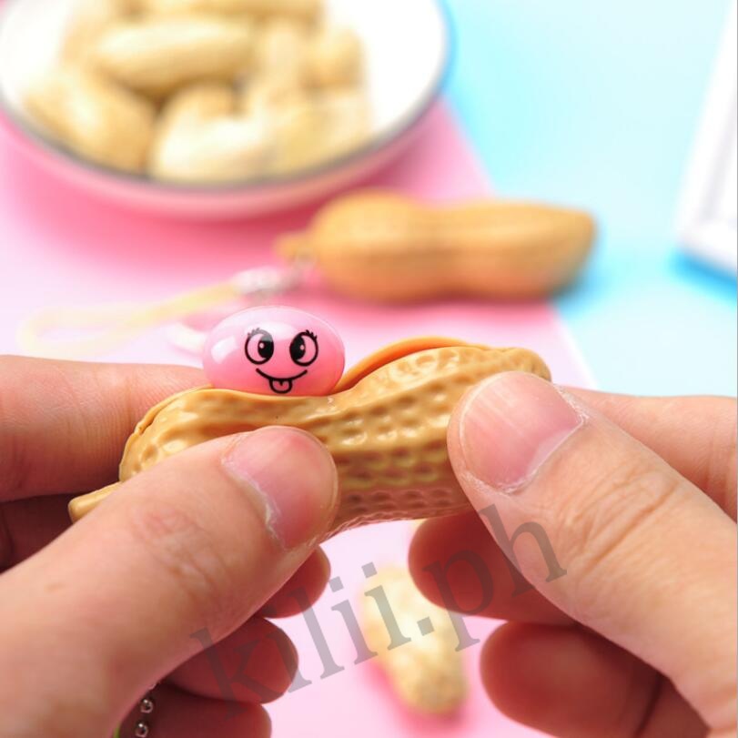 Đồ Chơi Bóp Giảm Căng Thẳng, Hình Hạt Đậu Phộng, Chìa Khóa, Điện Thoại Charms