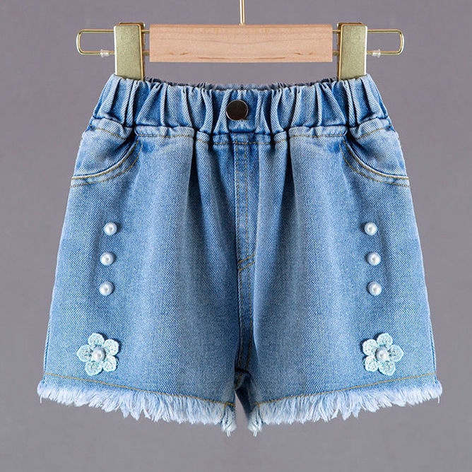 Quần Short Denim Cotton Mỏng Phong Cách Mới Dành Cho Bé Gái 2022