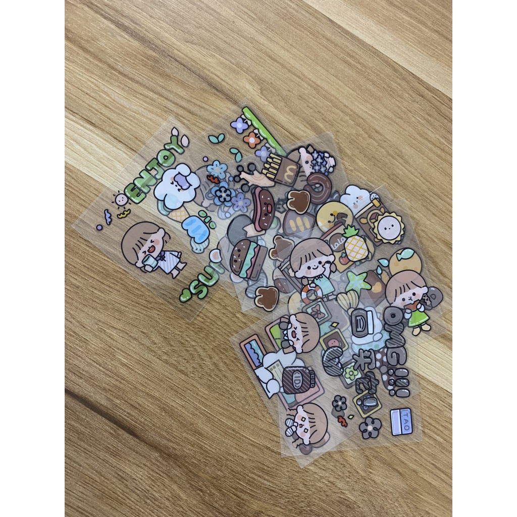 Hình Dán Sticker 2D Dán Bình Nước Siêu Đáng Yêu nhiều mẫu Trang Trí Bình Siêu Xinh Và Dễ Thương