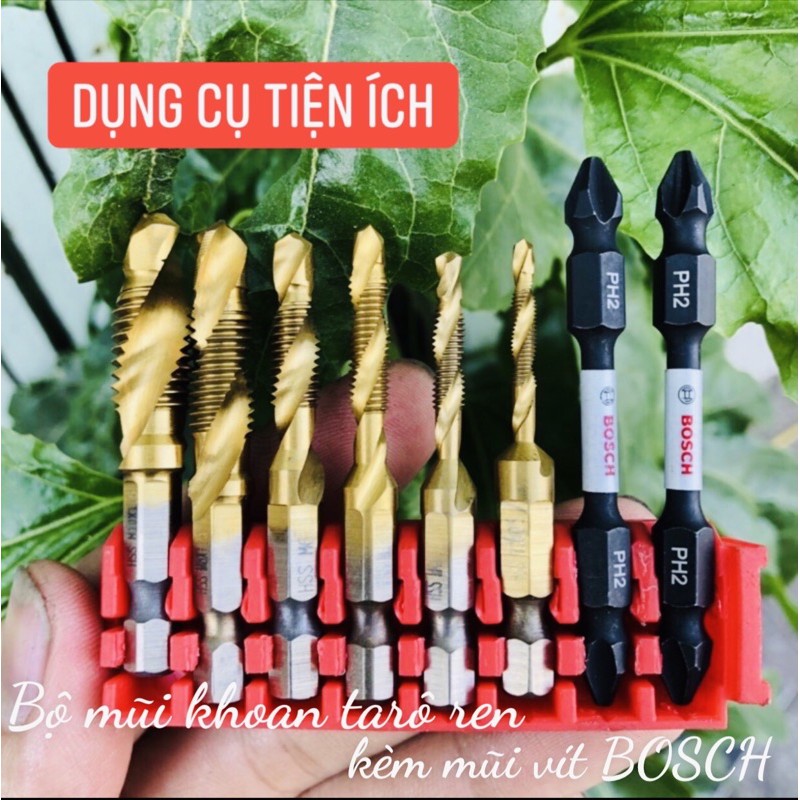Bộ Mũi Khoan Taro Ren kèm Mũi vít 2 Đầu BOSCH