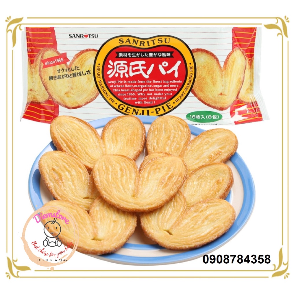 [Bánh kẹo tết]Bánh bướm Sanritsu Genji Pie gói nhỏ 183gr