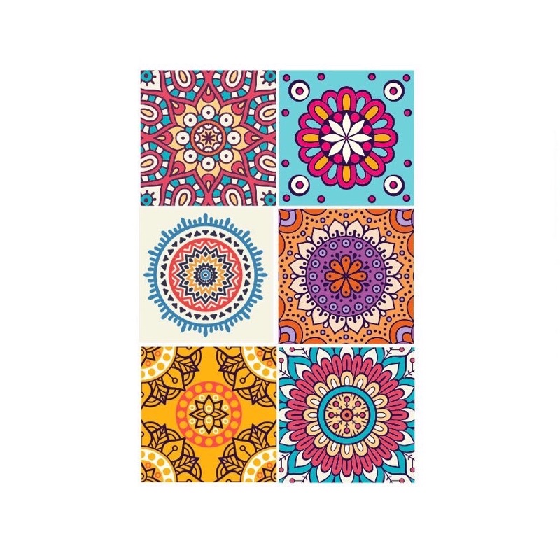 Decal gạch thổ cẩm 15x15cm
