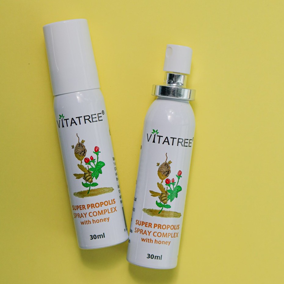 Xịt keo ong Vitatree 30ml, Vitatree Super Propolis Spray complex with Honey, Úc ( mẫu mới 30ml)