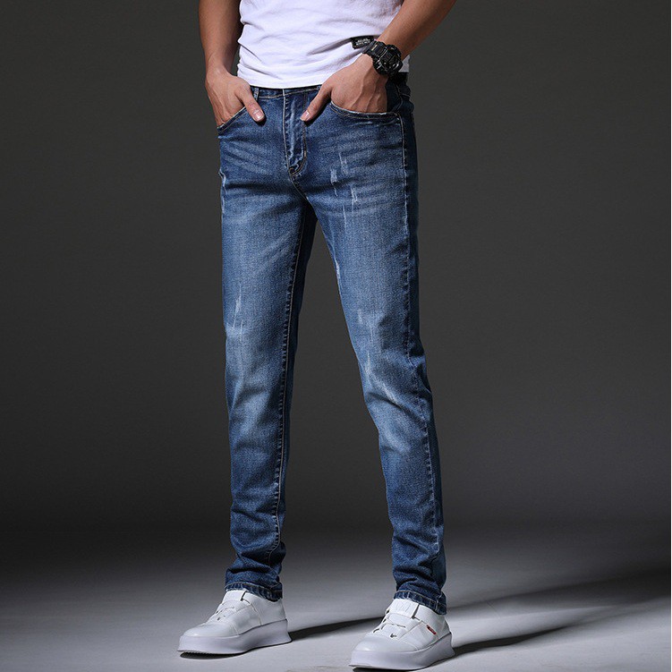 Quần Jeans Nam Co Giãn OoKi Quần Bò Nam Ống Côn Cào Nhẹ Nhuẩn Form