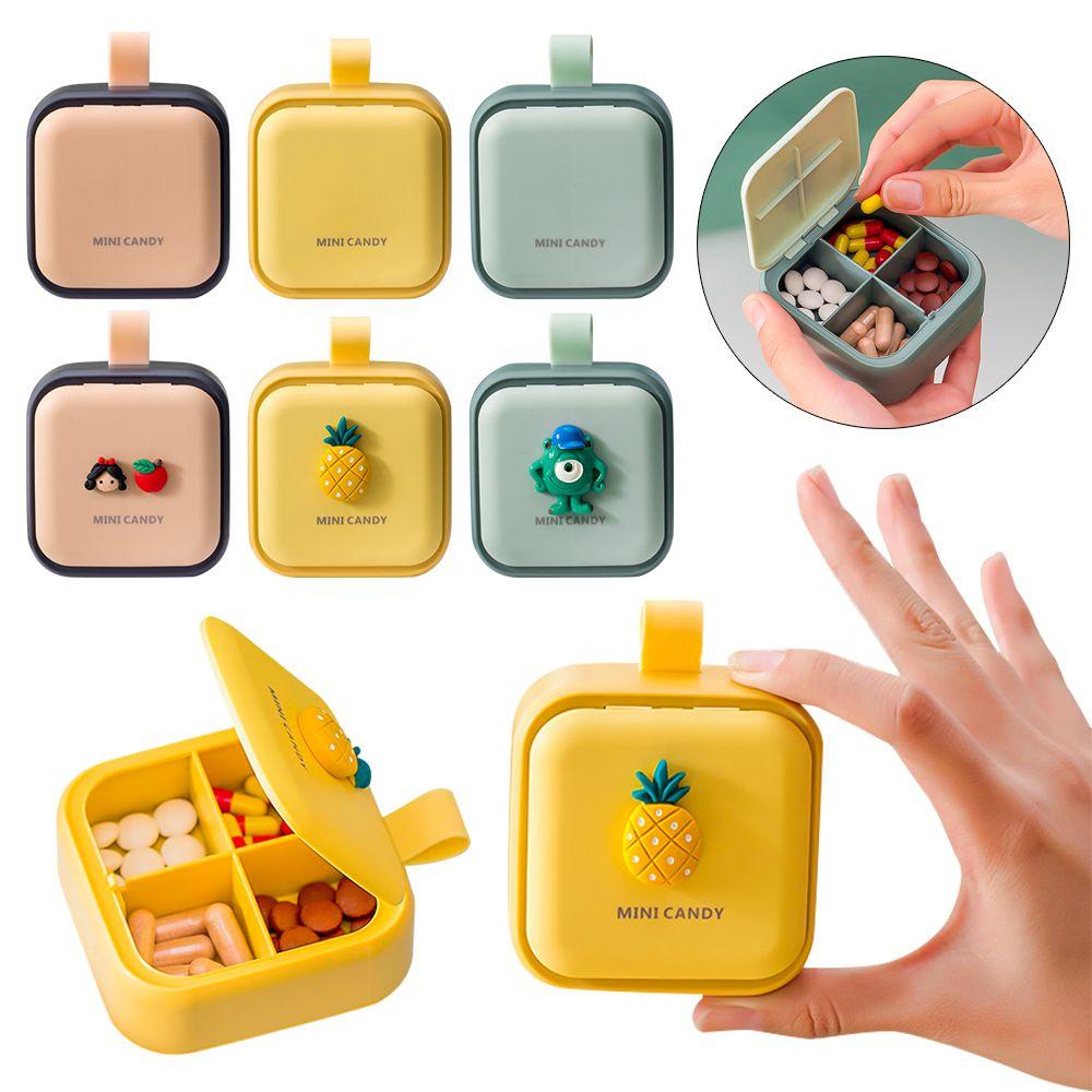 Hộp Đựng Thuốc Cỡ Lớn Chống Ẩm Họa Tiết Hoạt Hình Dễ Thương