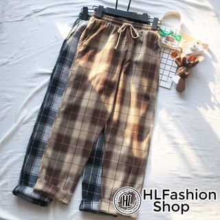 Quần baggy ống rộng Caro, quần nữ HLFashion
